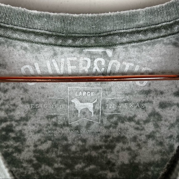 Policed & Otis Happiness is Contagious Olive Green Heathered Tee Size Large - Picture 4 of 5